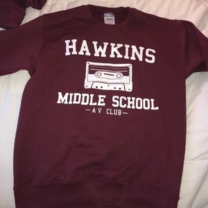 Stranger Things maroon pullover hoodie